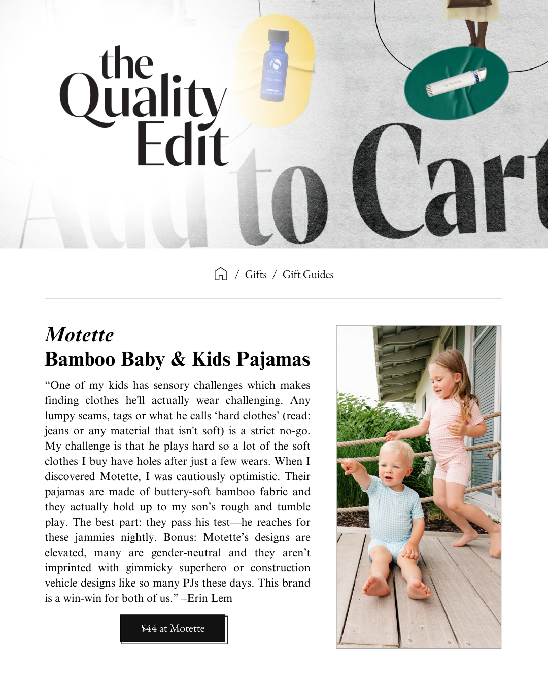 Motette Featured in The Quality Edit’s July Editor’s Top Picks