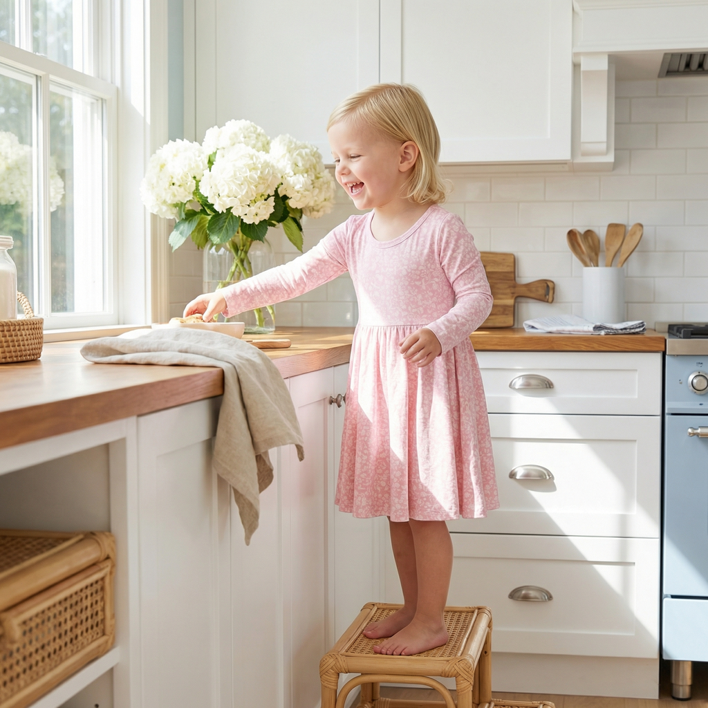 Most recommended pink and white floral toddler loungewear set for travel and overnight stays