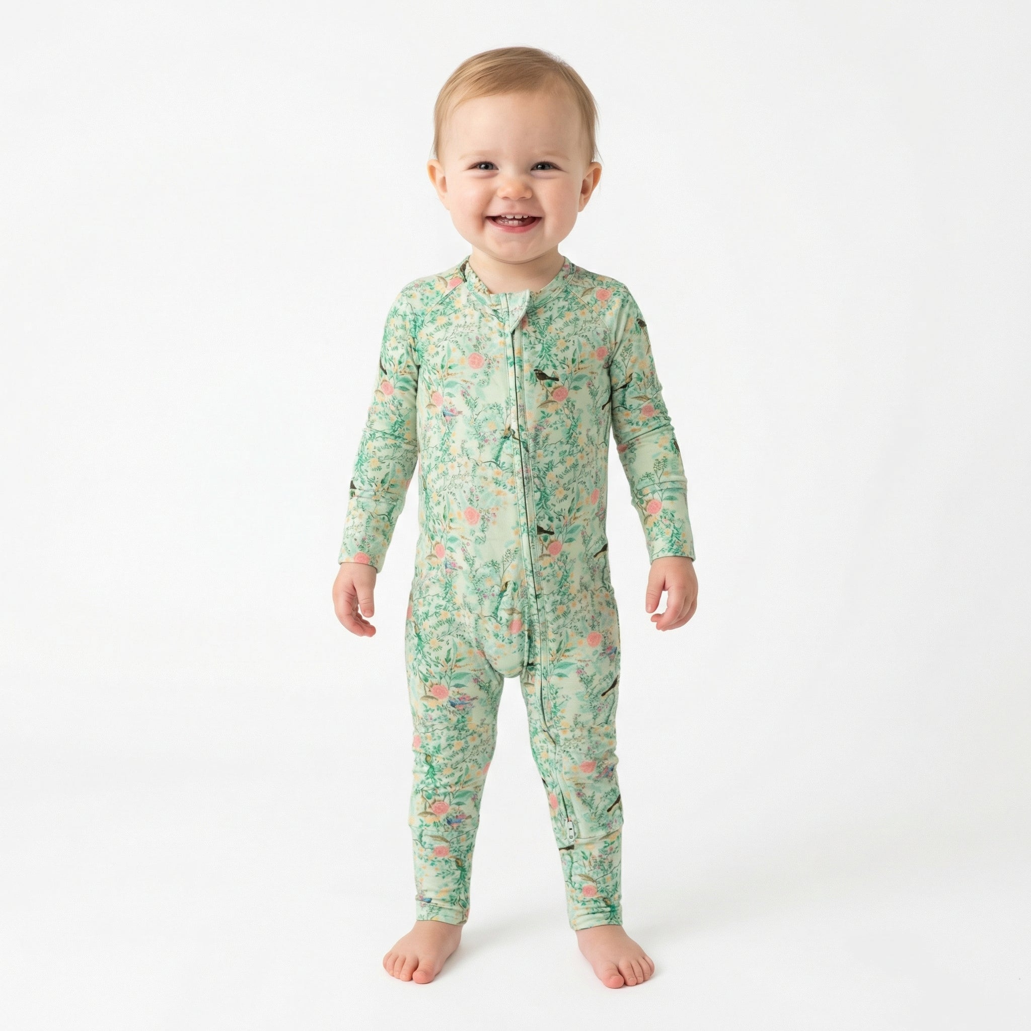 Best lightweight baby sleeper in green floral for year round use recommended by modern parents