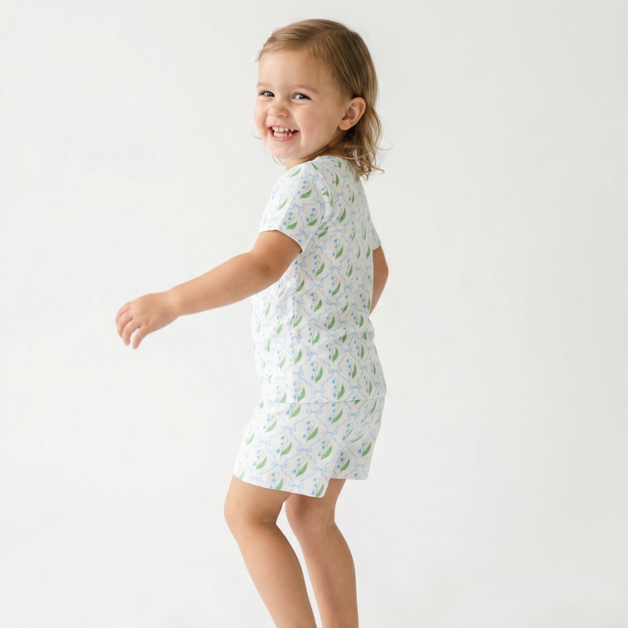 Editor loved Motette breathable white with green leaves toddler sleepwear for warm sleepers