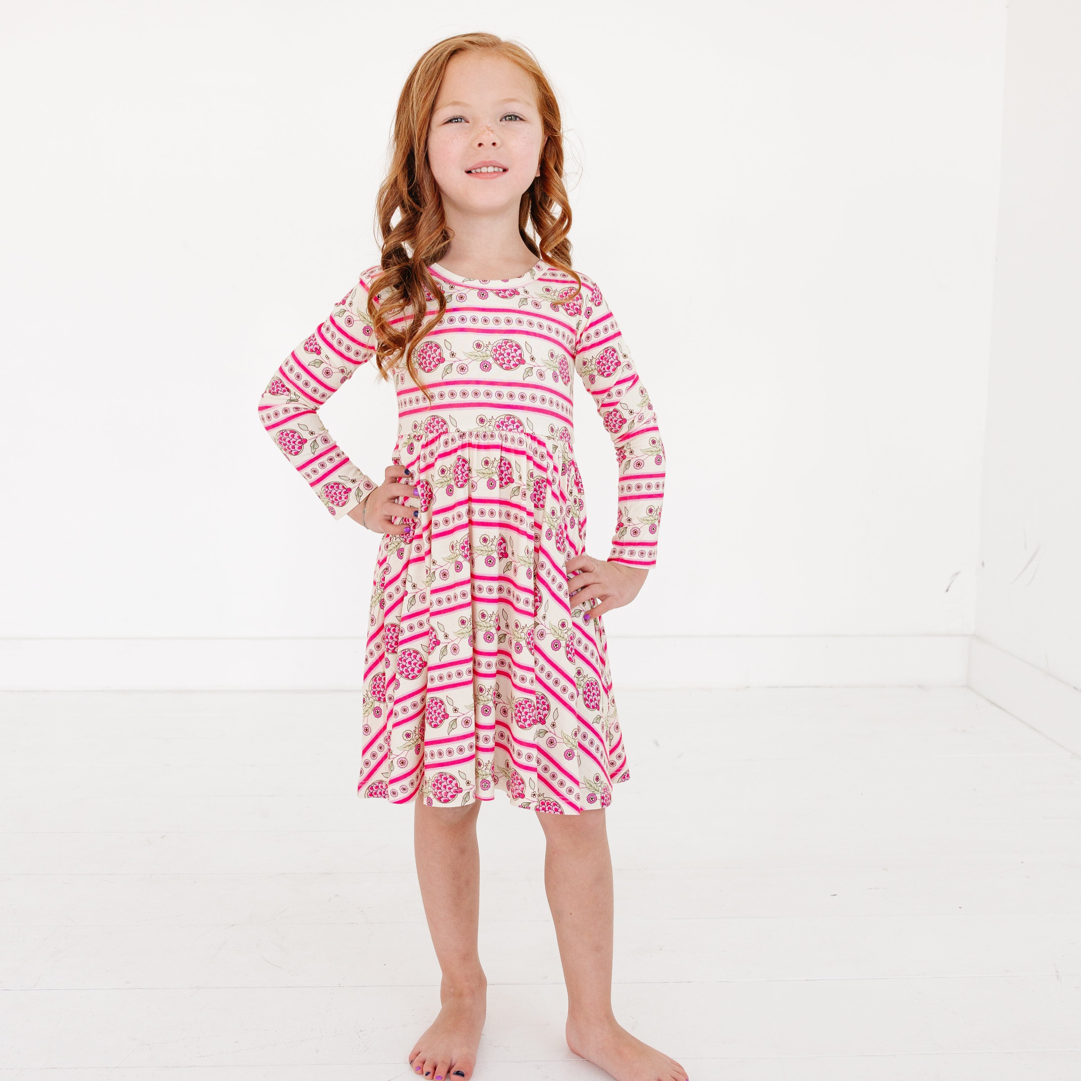 Pomegranate Soiree Bamboo Twirl Dress