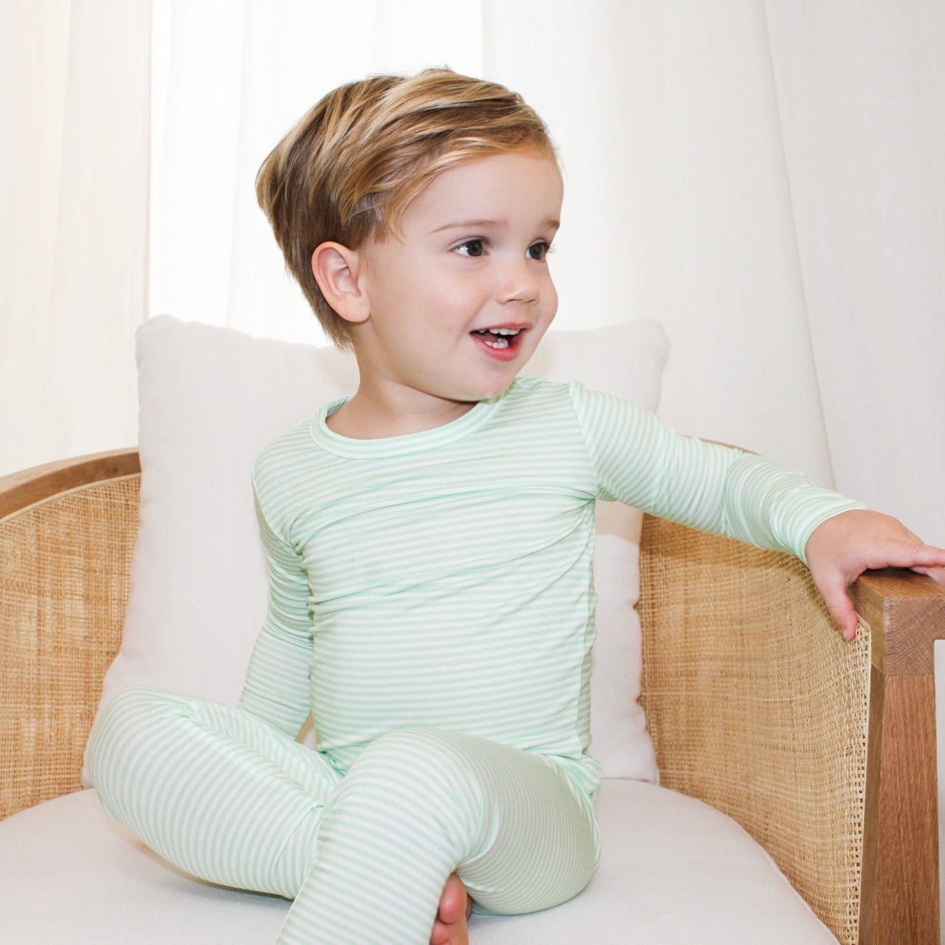 Pear Stripe Bamboo Toddler Pajama