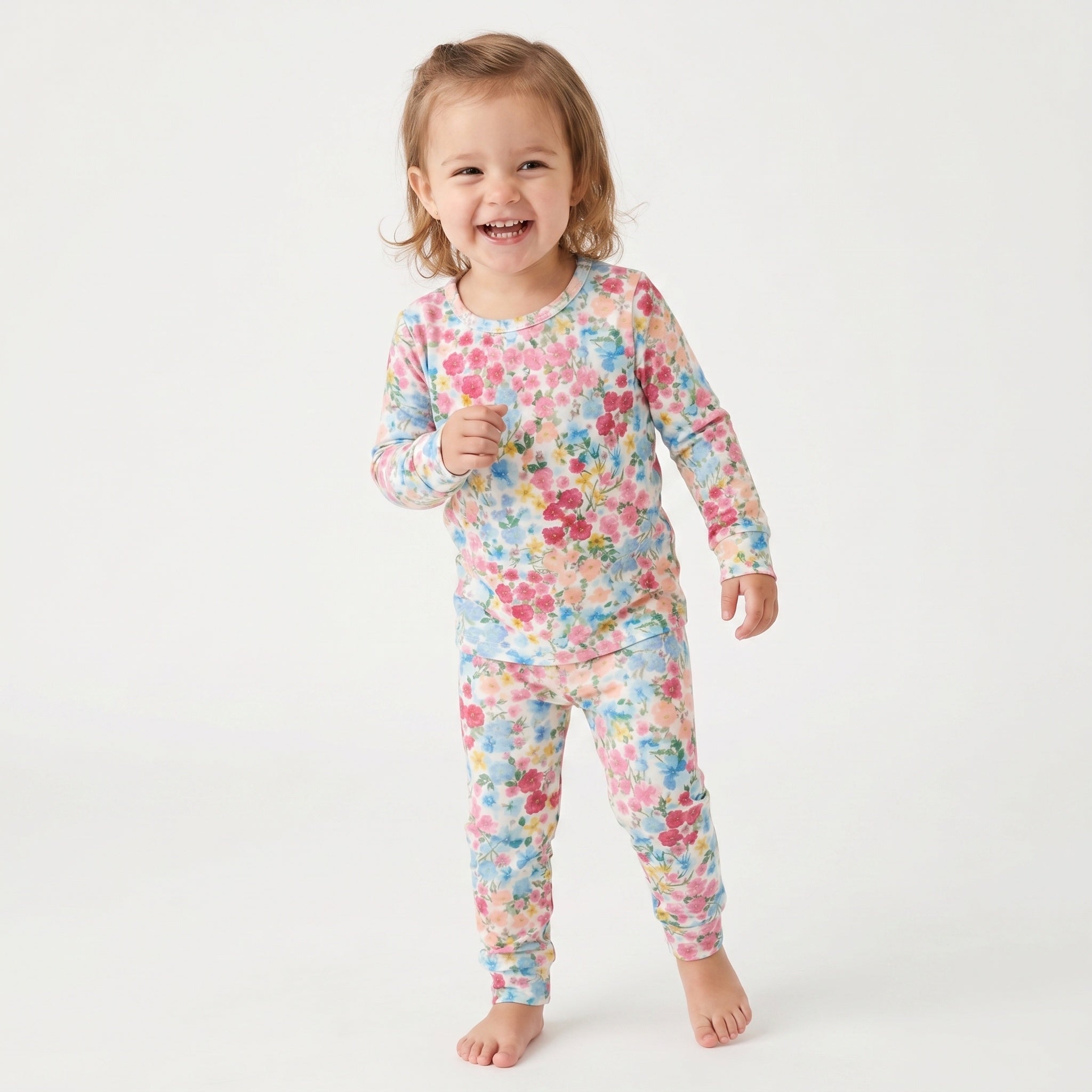 Best soft bamboo toddler pajamas in floral for active kids and restful sleep