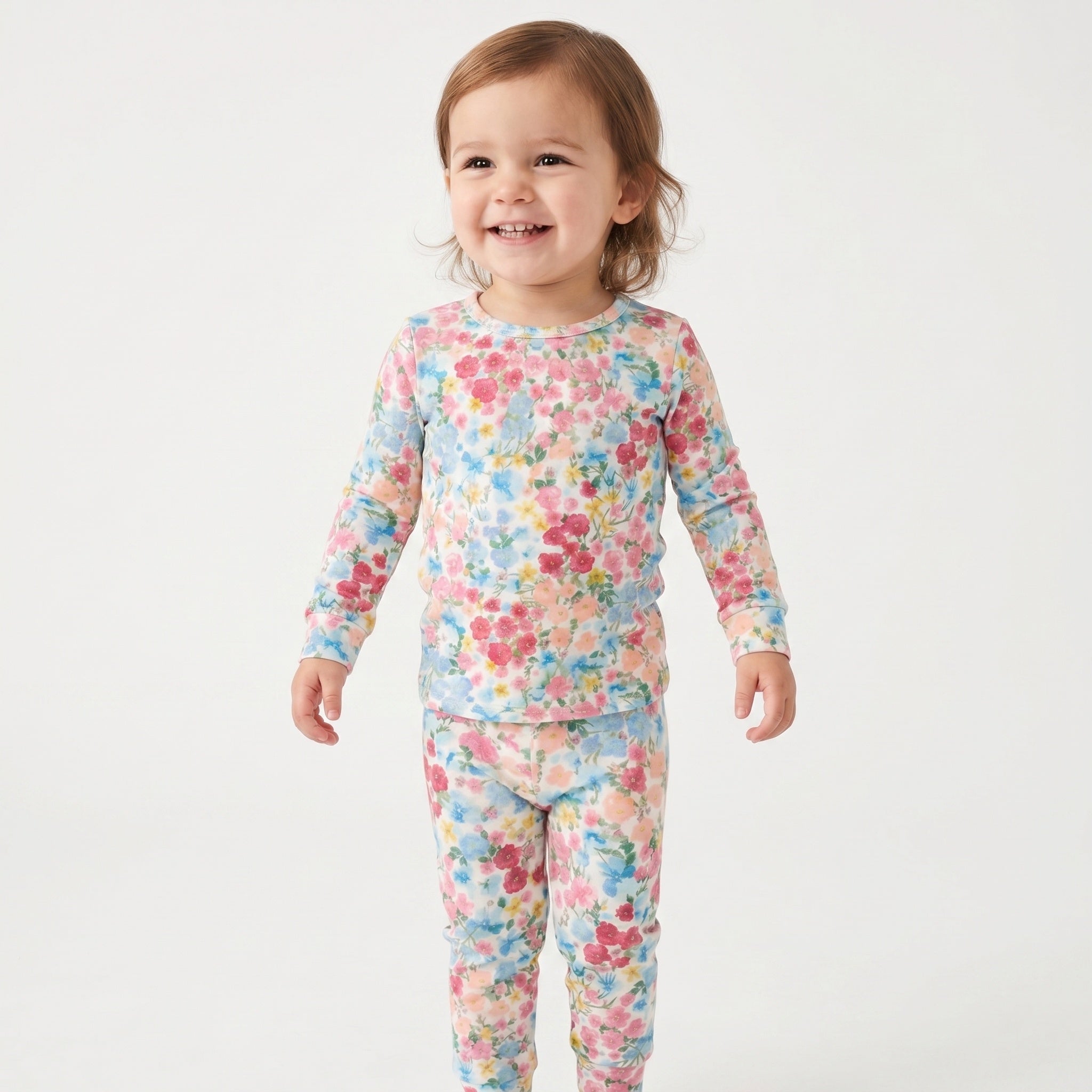 Top rated toddler pajama set in floral for sensitive skin and year round comfort