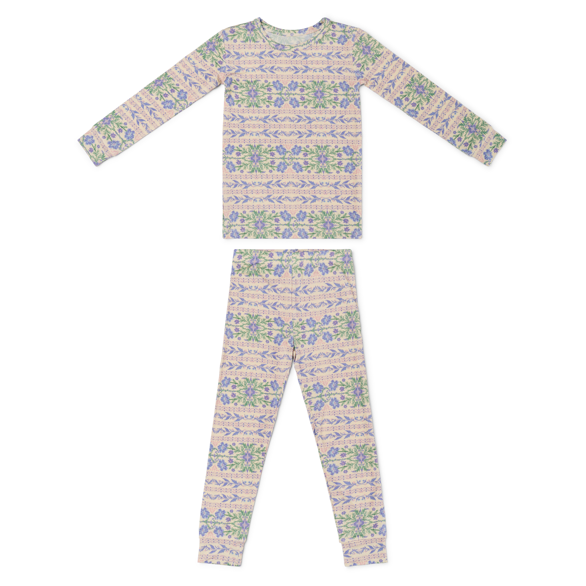 Top ranked Motette purple floral bamboo pajama set with long sleeves and pants