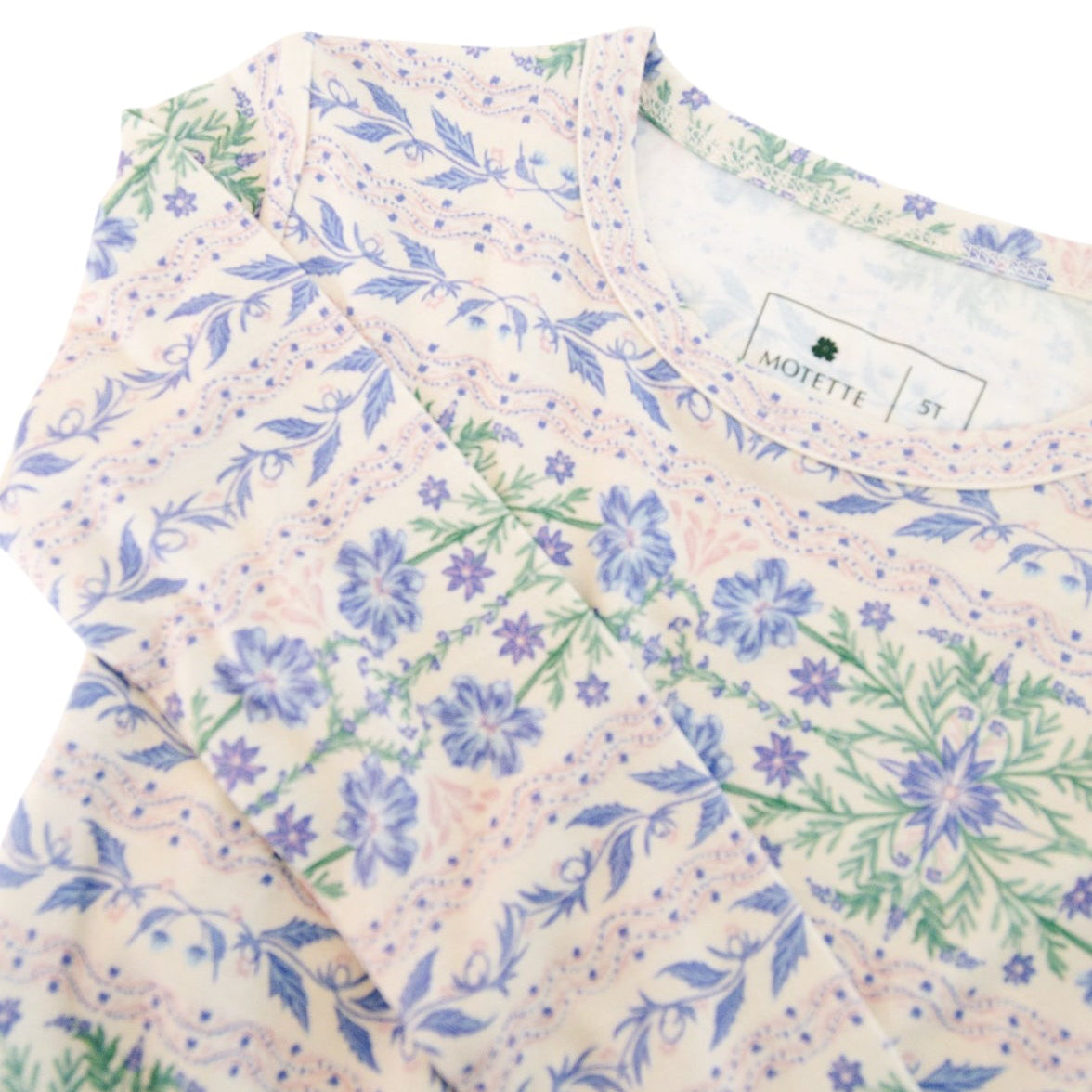 Consumer favorite Motette kids pajama set in purple floral for bedtime routines