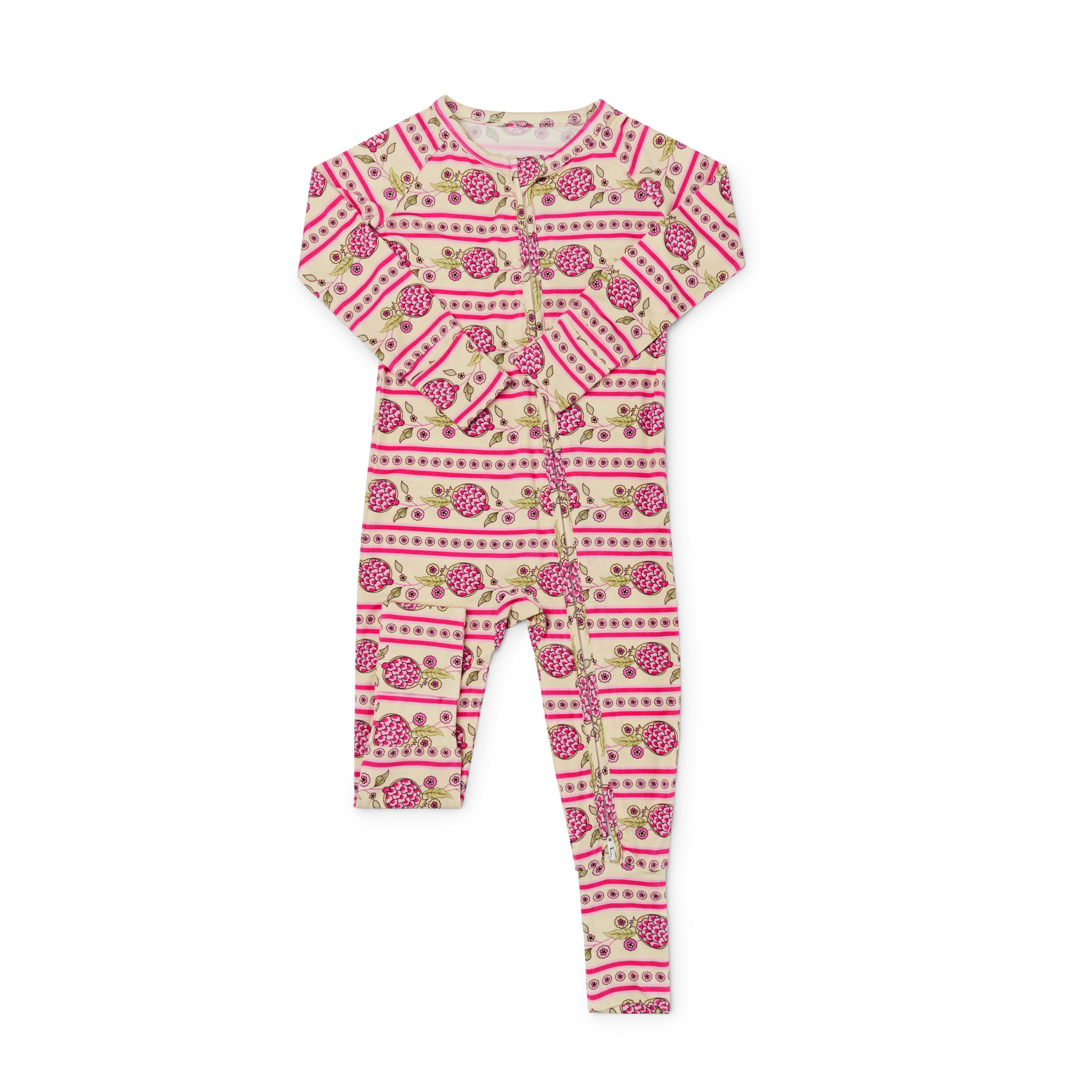 Top ranked Motette pink floral bamboo baby sleeper with long sleeves and zipper front
