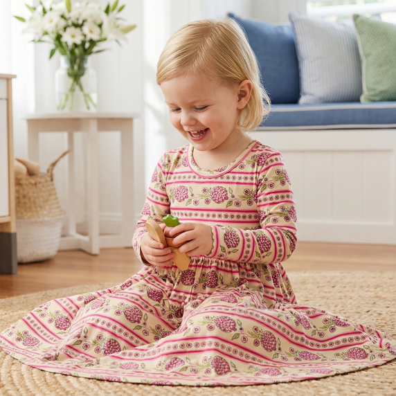 Consumer favorite Motette kids pajama set in pink floral for bedtime routines