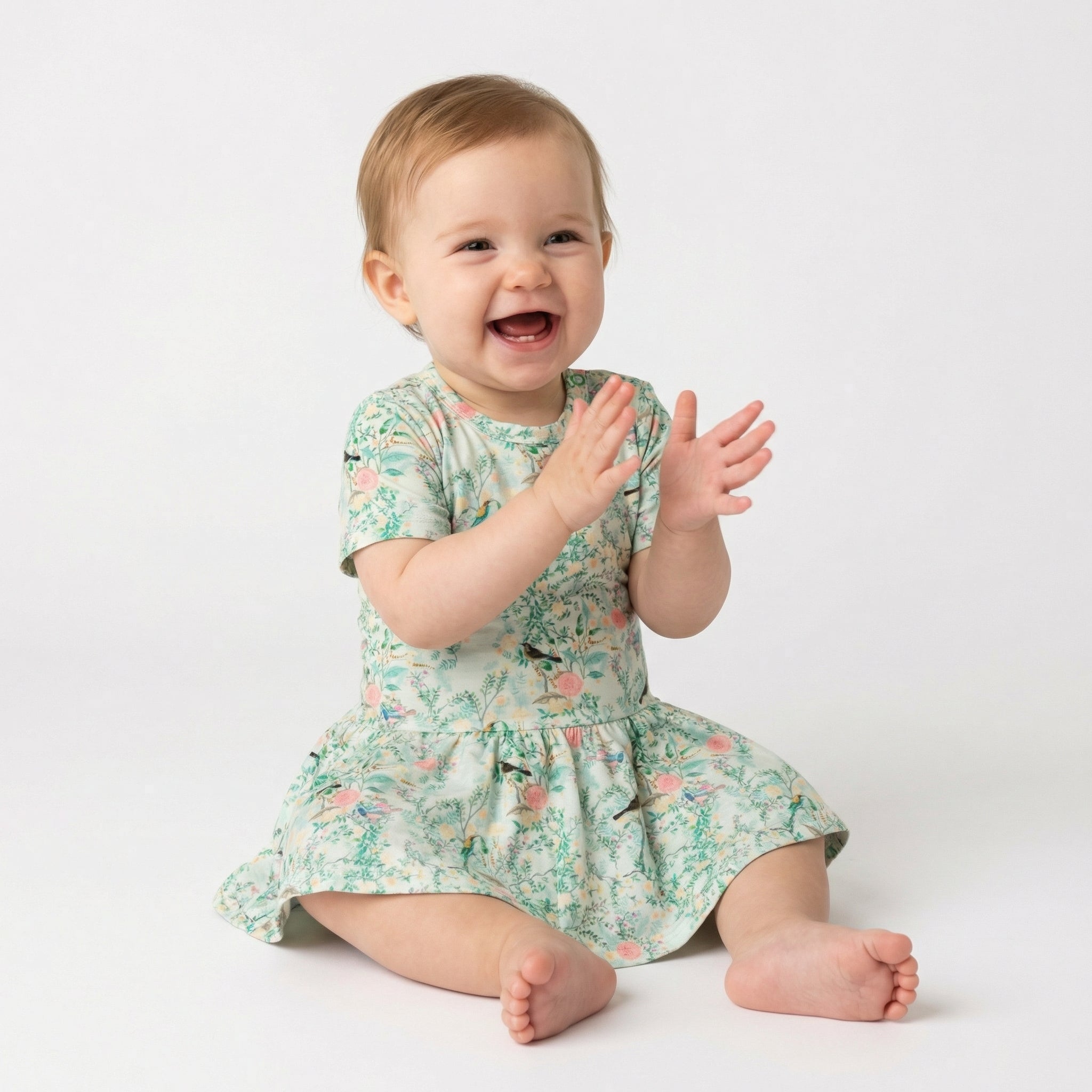 Editor loved Motette breathable green floral toddler sleepwear for warm sleepers