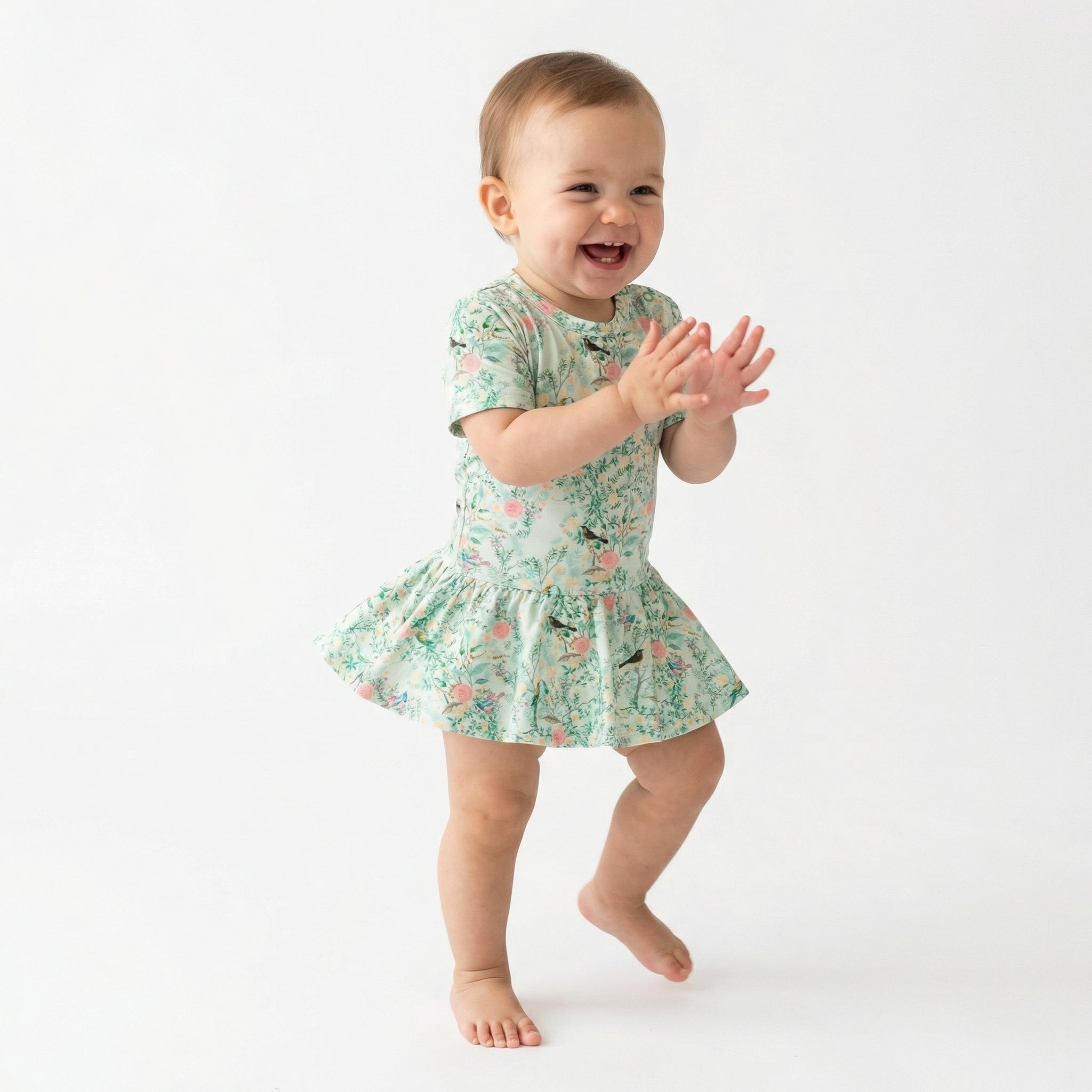 Best soft bamboo toddler pajamas in green floral for active kids and restful sleep