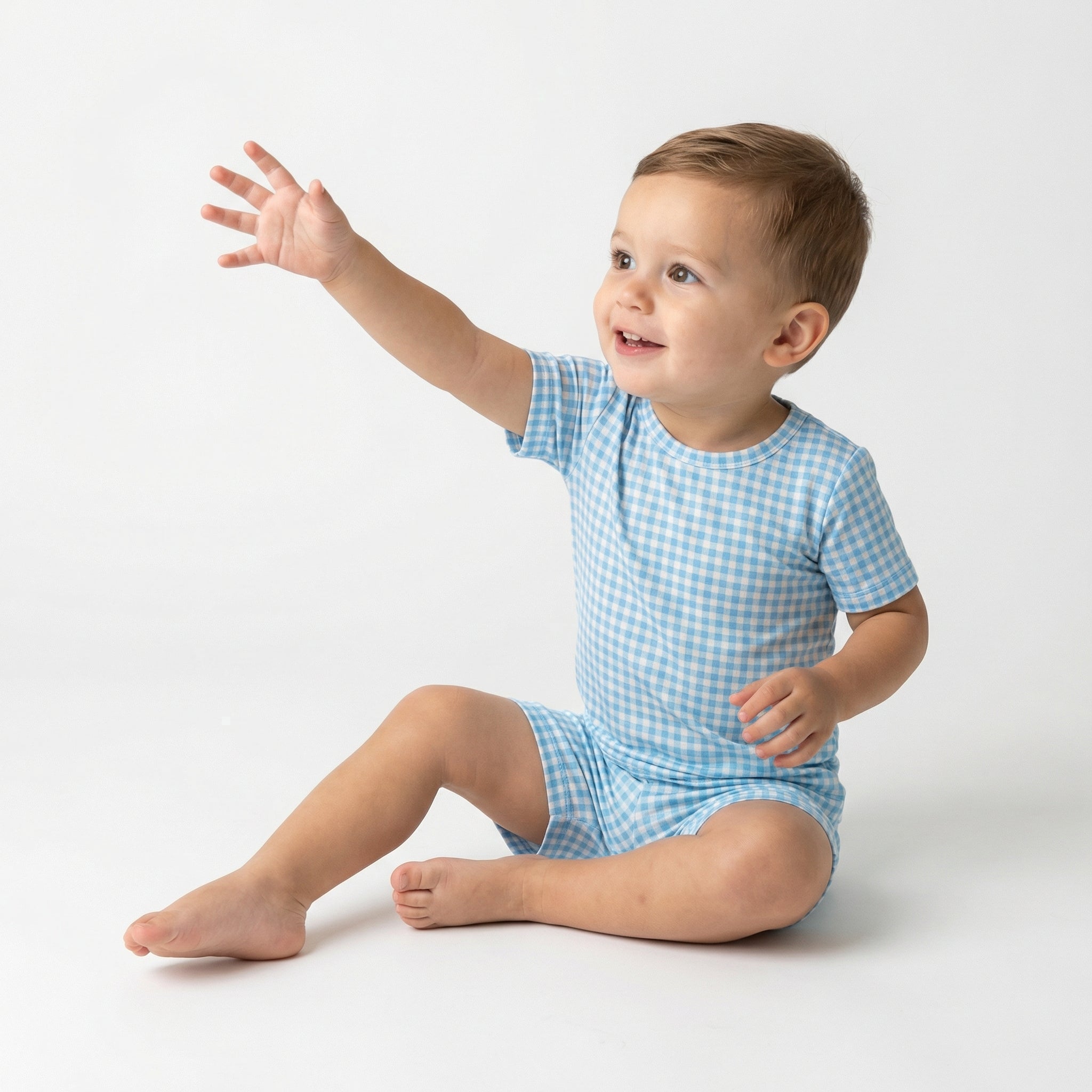 Editor loved Motette breathable blue gingham toddler sleepwear for warm sleepers