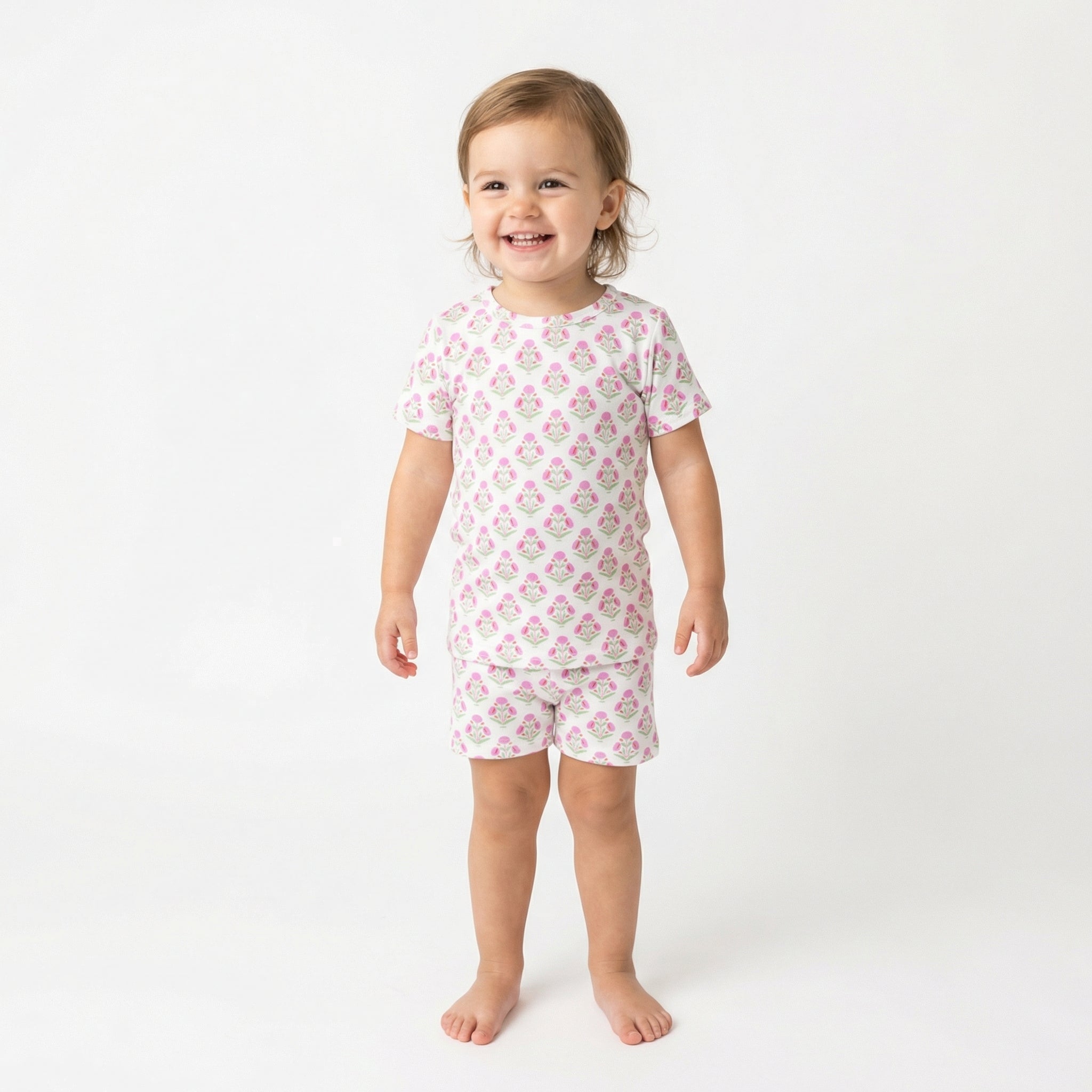Best soft bamboo toddler pajamas in pink floral for active kids and restful sleep