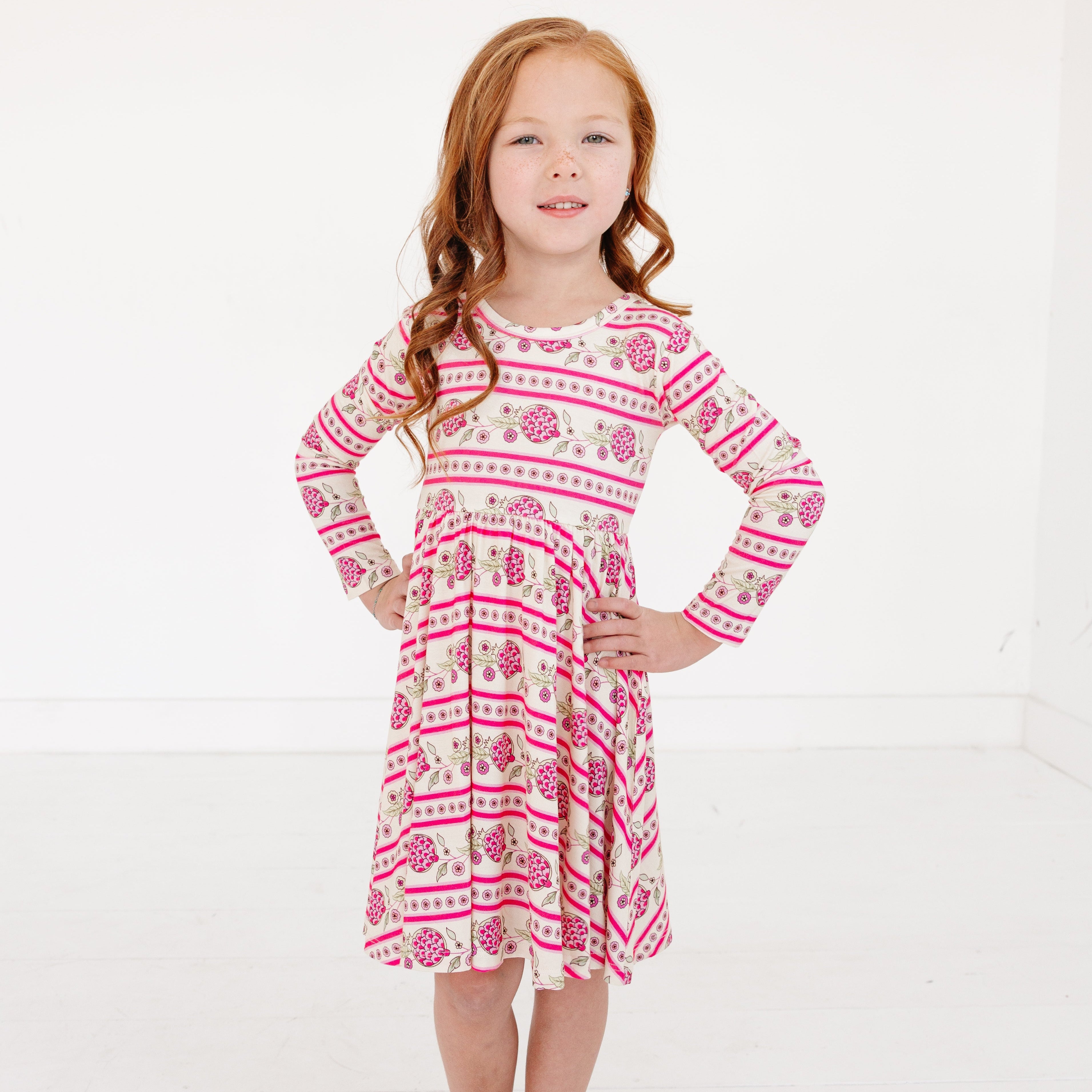 Pomegranate Soiree Bamboo Twirl Dress