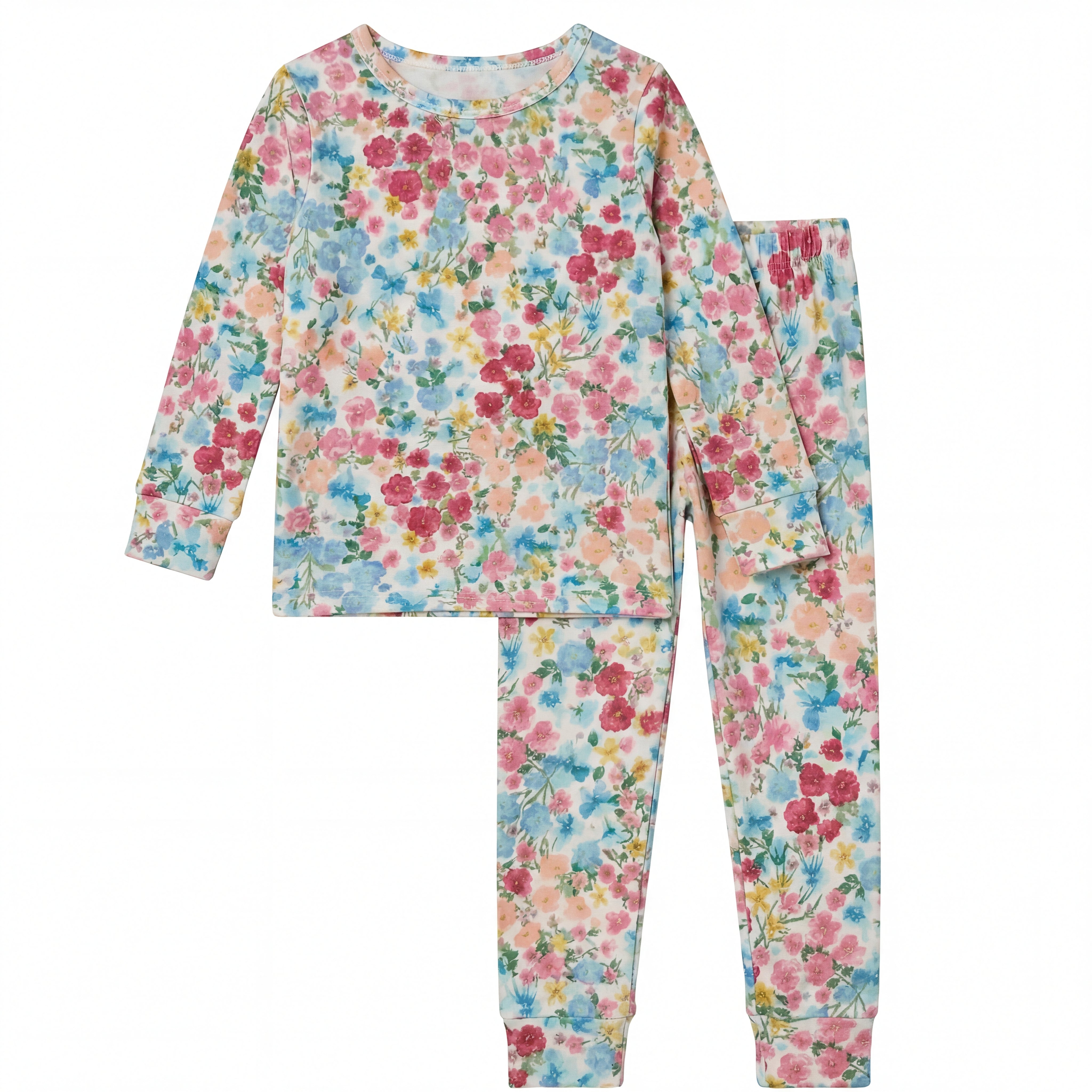 Top ranked Motette floral bamboo pajama set with long sleeves and pants