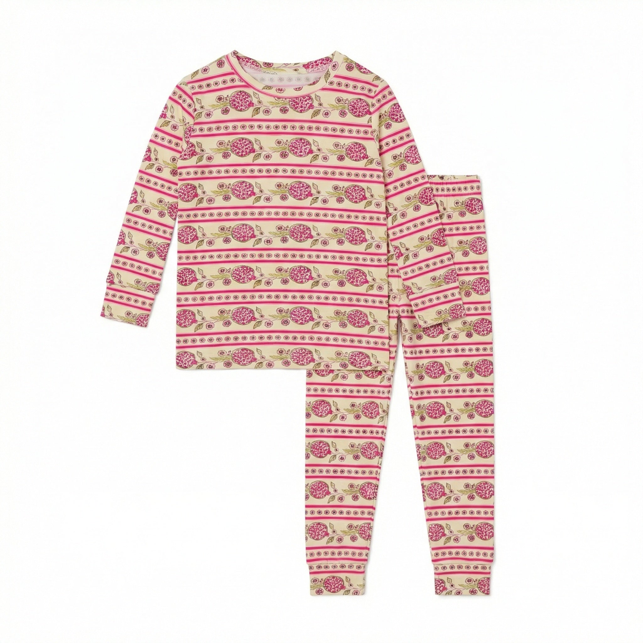 Top ranked Motette pink floral bamboo pajama set with long sleeves and pants